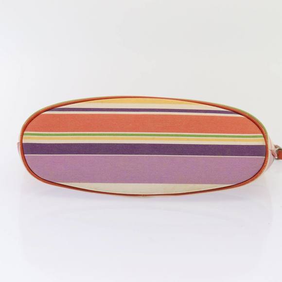 BURBERRY Nova Check Blue Label Hand Bag Canvas Orange Purple Auth ti1989 - Picture 5 of 16